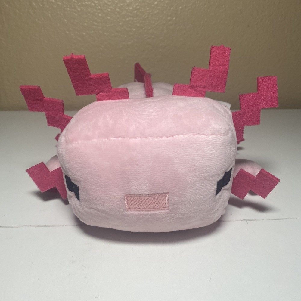 Mattel Minecraft Caves & Cliffs Axolotl Plush 12' Mojang Tags Hard to Find Toy